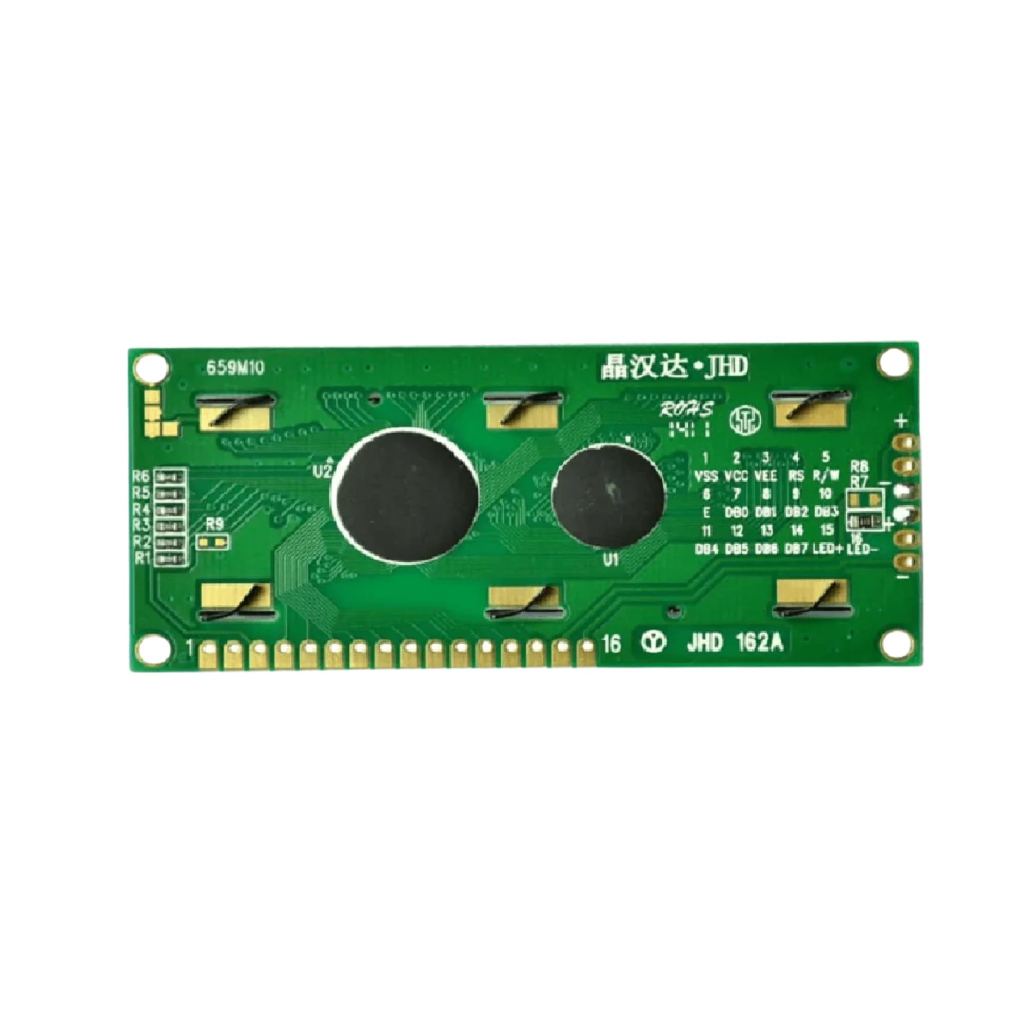 JHD162A 16x2 LCD Display Module, HD44780 Compatible Alphanumeric
